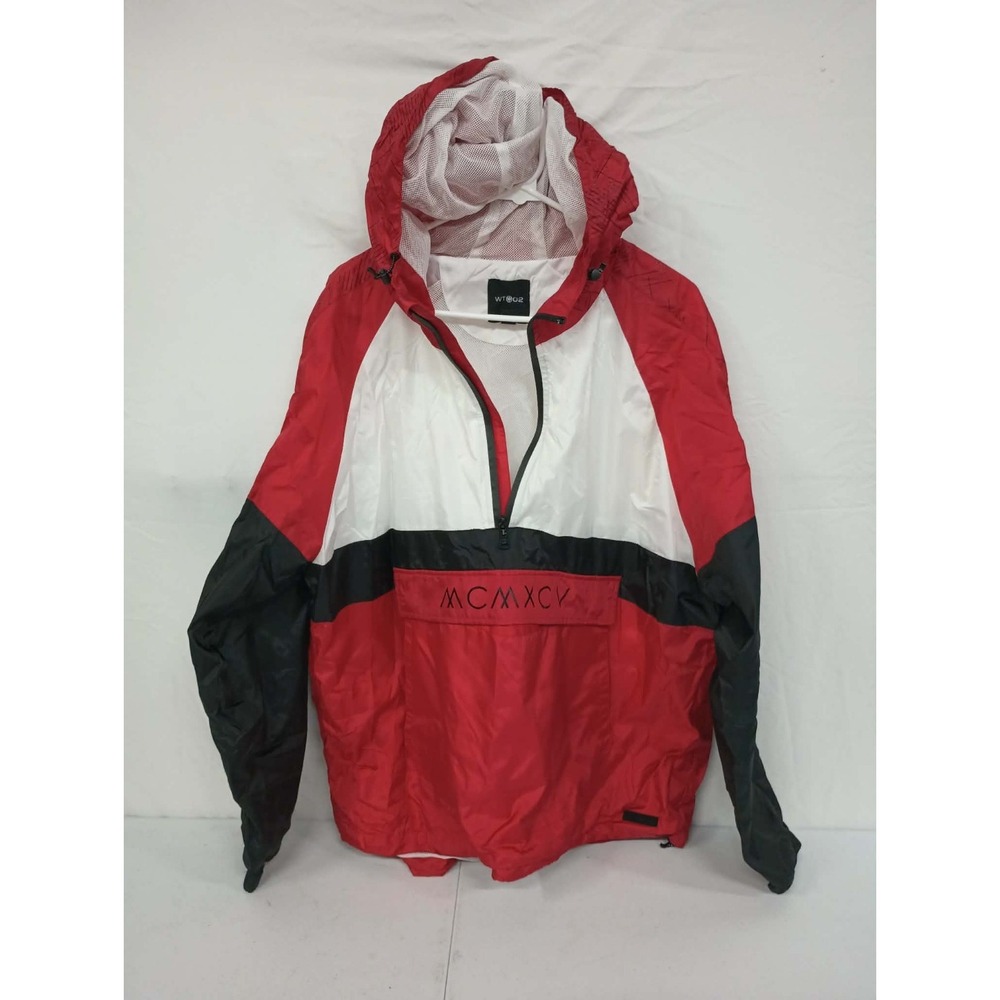 WT02 Rain Jacket/Windbreaker Zip Up Hoodie Multi-coloured Men's Size XLarge